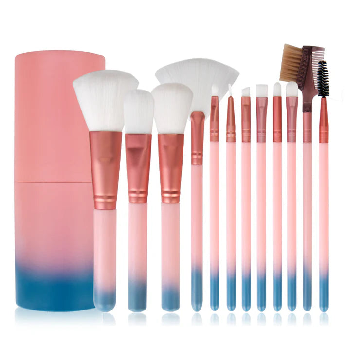12 makeup brushes, 12 makeup brushes